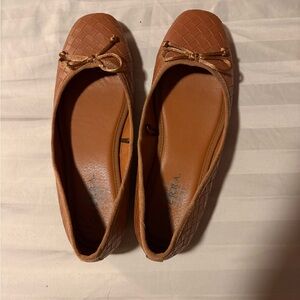 Serra Tan Woven Flats with Bow Size 9